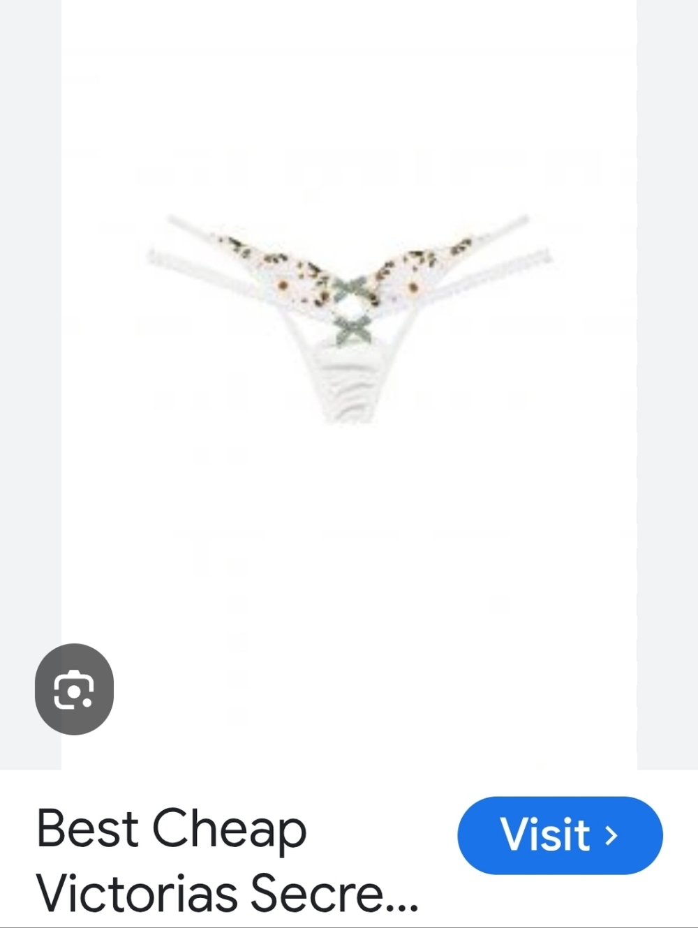 For Love & Lemons  Victoria Secret Lace Thong in White. Sz SMALL - Picture 8 of 8